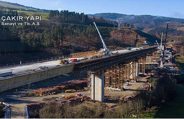 Construction of the second section of infrastructure roads and crossroads in Kucukcekmece, Istanbul, Turkey